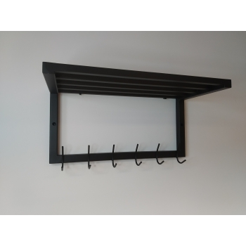 Wieszak ścienny LOFT z półką na czapki